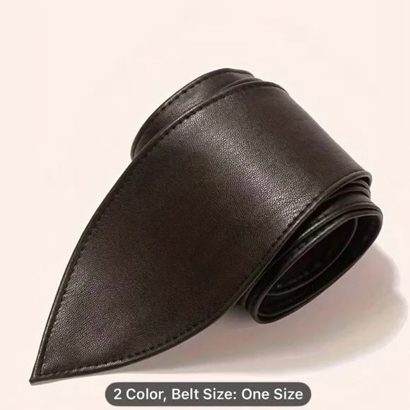 White faux leather wrap belt - Picture 5 of 8